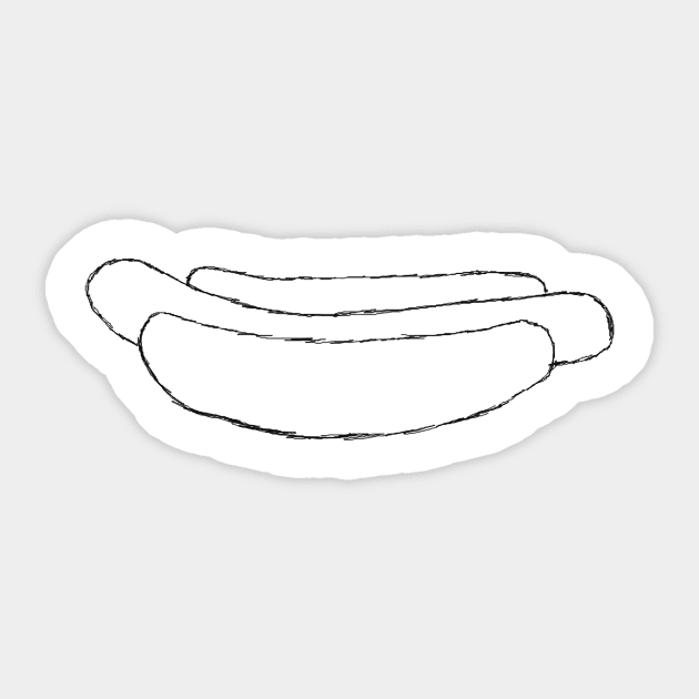 hotdog Sticker by Medium_well_rare